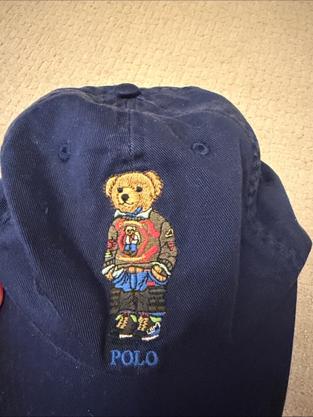 Polo by Ralph Lauren Navy Embroidered Polo Bear Hat Cap - Picture 4 of 4
